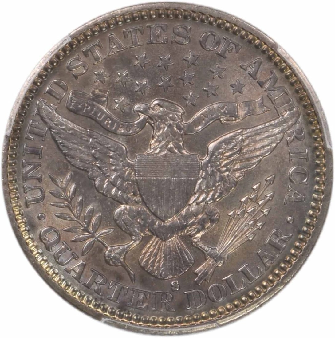 1908-S BARBER SILVER QUARTER - 2