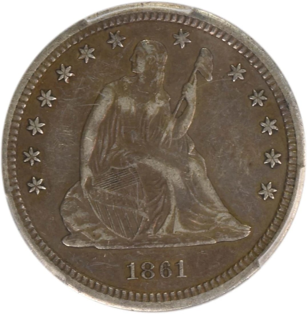 1861-S LIBERTY SEATED SILVER QUARTER: 1861-S Liberty Seated Silver Quarter Year: 1861 Composition: Silver Denomination: 25C Country of Origin: United States Accessories: None Accessories Notice: When purchasing pre-owned goods, please