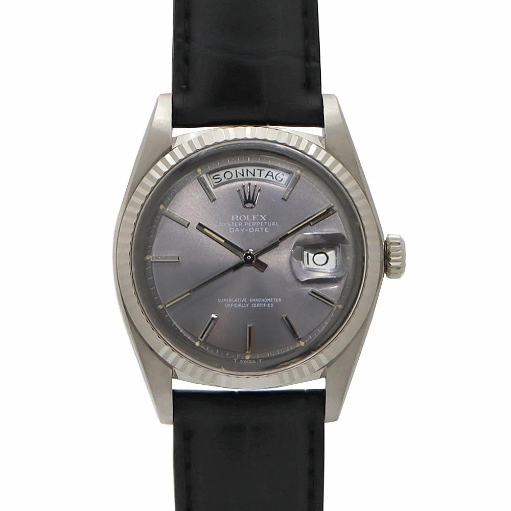ROLEX DATE GRAY WATCH: ROLEX Date Gray Watch Brand: ROLEX Type/Style: Wristwatch Material: Case Material N/A Band Material N/A Color: Dial Color Gray Size: Wrist Size 18.5cm Case Size 36mm Accessories: None Accessories