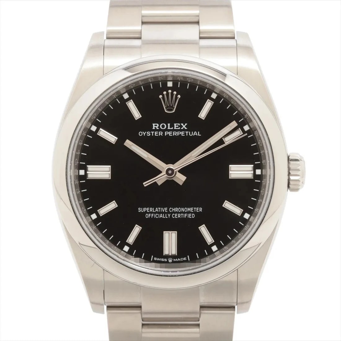 ROLEX OYSTER PERPETUAL 36 SS AT BLACK DIAL WATCH: Rolex Oyster Perpetual 36 Ss At Black Dial Watch Brand: Rolex Type/Style: Wristwatch Material: SS Color: Dial Color Black Size: Case:W1.2 x H1.2inch / W36 x H36 Circumference of Wrist:7.1inch / 18