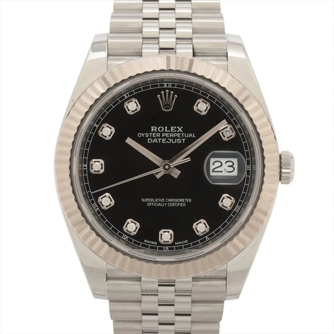 ROLEX DATEJUST 41 AT BRIGHT BLACK DIAL JUBILEE WATCH: Rolex Datejust 41 At Bright Black Dial Jubilee Watch Brand: Rolex Type/Style: Wristwatch Material: SS?WG Color: Dial Color bright black Size: Case:W1.6 x H1.6inch / W41 x H41 Circumference of Wrist:6.