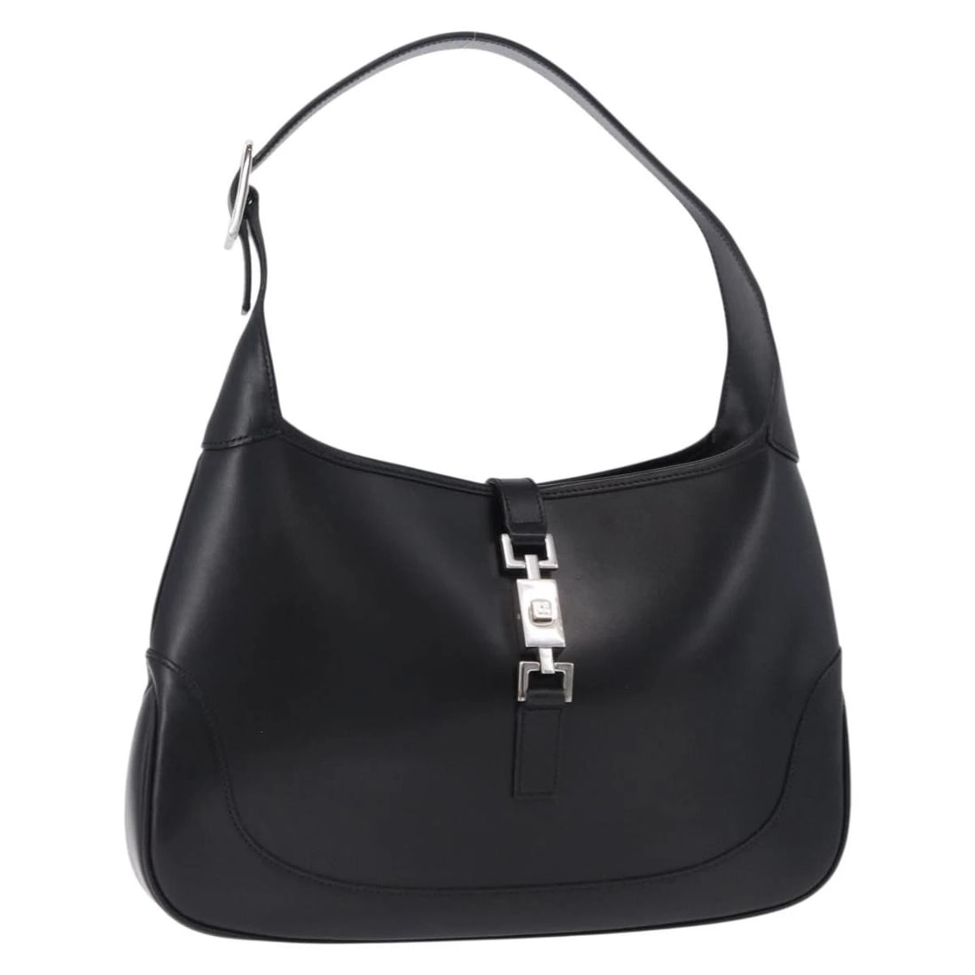 GUCCI JACKIE SHOULDER BAG LEATHER BLACK SILVER: GUCCI Jackie Shoulder Bag Leather Black Silver Brand: GUCCI Type/Style: Shoulder Bag Material: Leather Color: Black/Silver Size: W13.0 x H8.3 x D1.6inch(Approx) Accessories: None Accessori