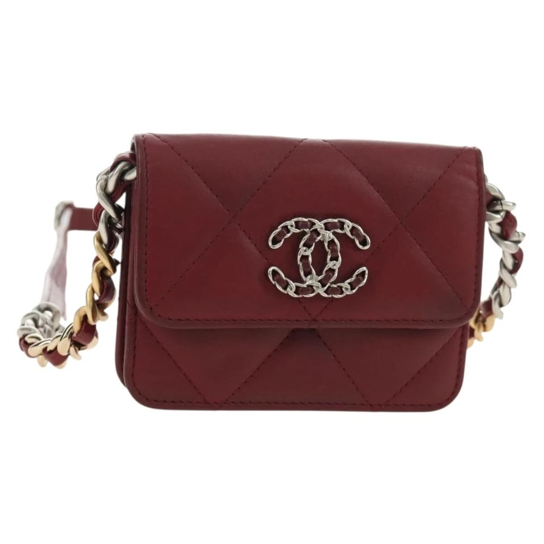 CHANEL MATELASSE SHOULDER BAG CALF SKIN SILVER BORDEAUX: CHANEL Matelasse Shoulder Bag Calf Skin Silver Bordeaux Brand: CHANEL Type/Style: Shoulder Bag Material: Caviar Skin Color: Silver/Bordeaux Size: W4.7 x H3.5 x D0.8inch(Approx) Accessories: None <