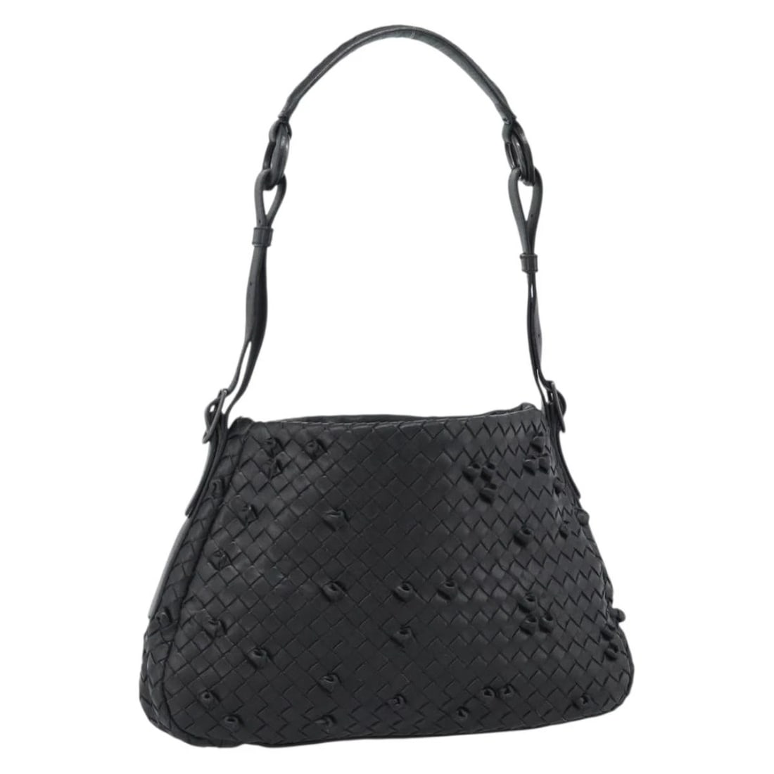 BOTTEGA VENETA INTRECCIATO SHOULDER BAG: BOTTEGA VENETA INTRECCIATO Shoulder Bag Brand: BOTTEGAVENETA Type/Style: Shoulder Bag Material: Leather Color: Black Size: W12.2 x H8.3 x D2.4inch(Approx) Accessories: None Accessories Not
