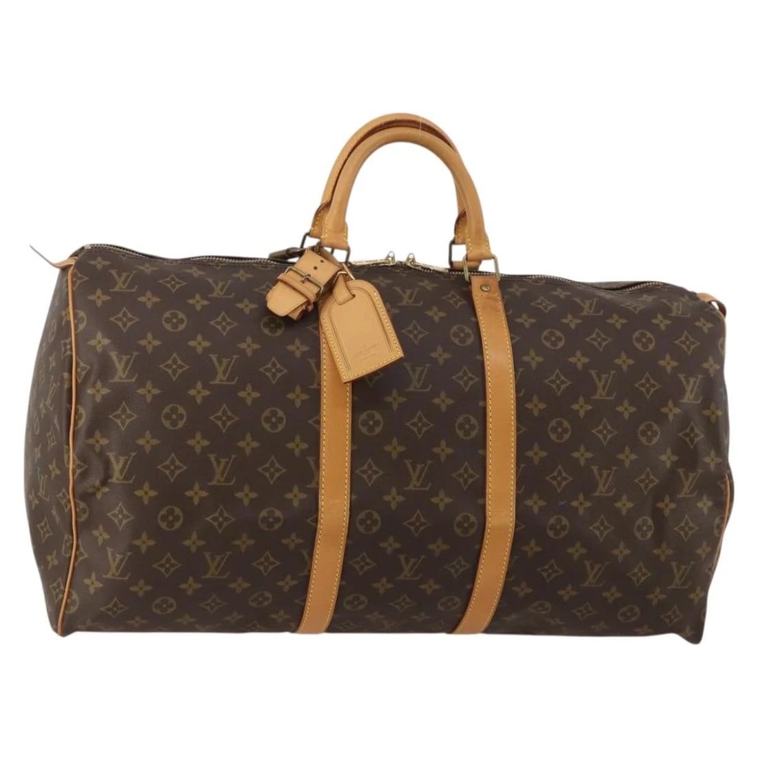 LOUIS VUITTON MONOGRAM KEEPALL 55 BOSTON BAG: LOUIS VUITTON Monogram Keepall 55 Boston Bag Brand: LOUIS VUITTON Type/Style: Boston Bag Material: Monogram Canvas Color: Monogram Size: W21.7 x H10.6 x D9.8inch(Approx) Accessories: None
