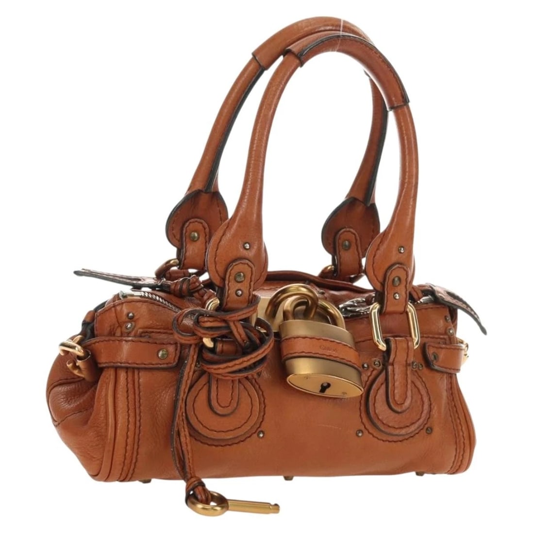 CHLOE PADDINGTON MINI HAND BAG LEATHER BROWN: Chloe Paddington Mini Hand Bag Leather Brown Brand: Chloe Type/Style: Hand Bag Material: Leather Color: Brown/Silver/gold Size: W10.6 x H4.7 x D5.9inch(Approx) Accessories: None Accessorie