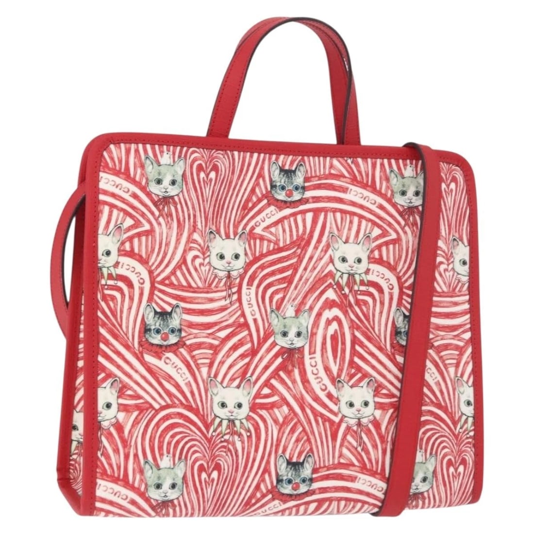 GUCCI YUKO HIGUCHI HAND BAG PVC 2WAY RED: GUCCI Yuko Higuchi Hand Bag PVC 2way Red Brand: GUCCI Type/Style: Hand Bag Material: PVC Leather Color: Red Size: W11.0 x H10.2 x D3.9inch(Approx) Accessories: None Accessories Notice: Whe