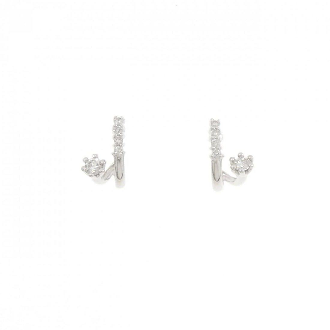 K18WG DIAMOND PIERCE: K18WG Diamond Pierce Brand: Unbranded Type/Style: Diamond Pierce/Earring Material: K18WG, Color: WG Size: Actual Size Approximate dimensions (height x width): 11.1 x 6.2 Accessories: None