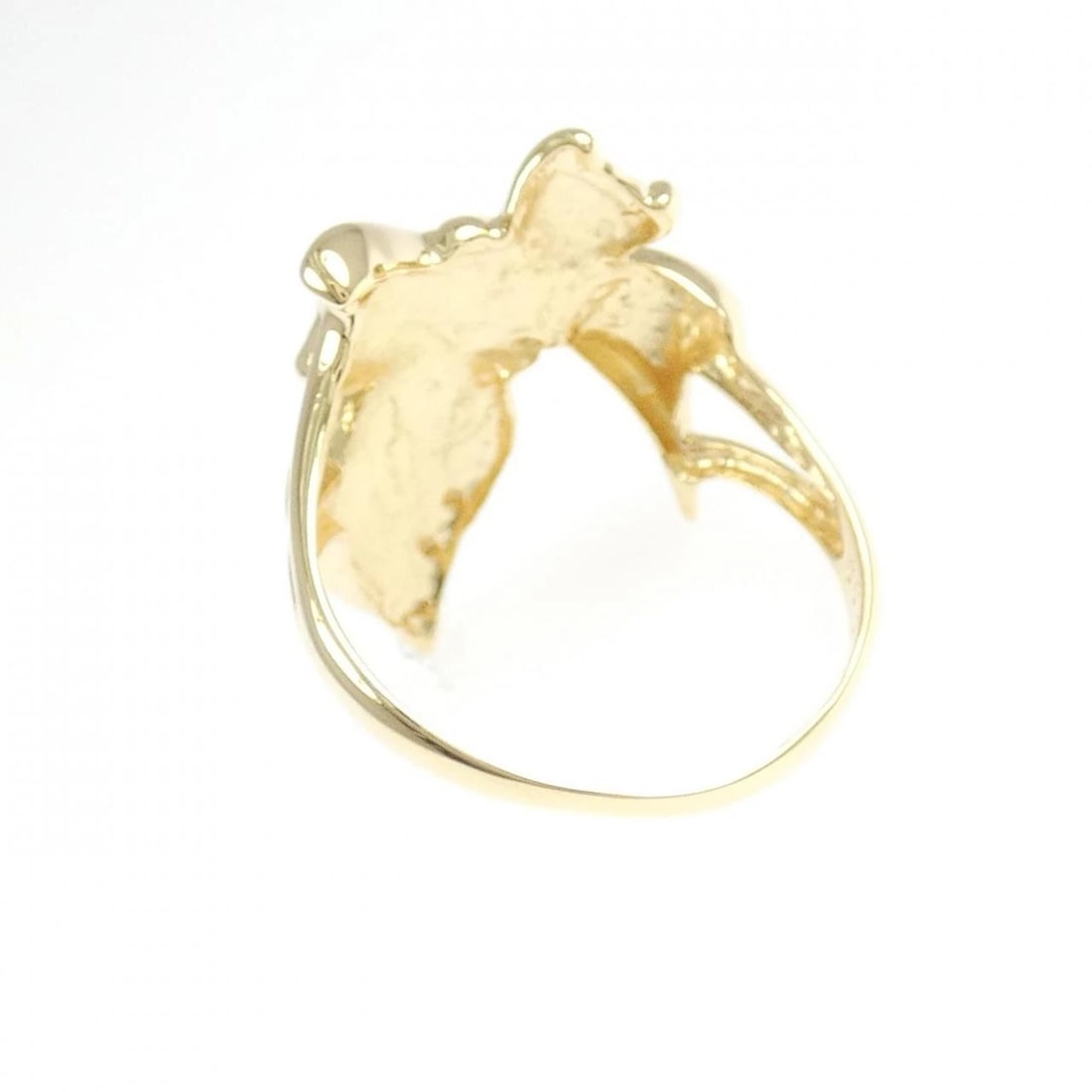 K18YG RIBBON DIAMOND RING - 3