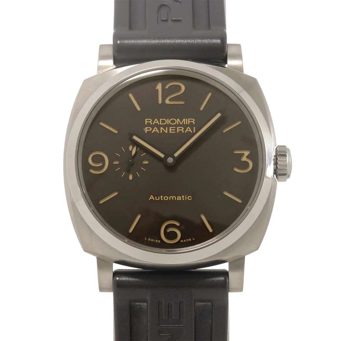 PANERAI RADIOMIR AUTOMATIC DATE BROWN DIAL WATCH: PANERAI Radiomir Automatic Date Brown Dial Watch Brand: PANERAI Type/Style: Wristwatch Material: Titanium,Rubber Color: Dial color Brown Size: CaseSize Length 53mm(included lag) CaseSize Width