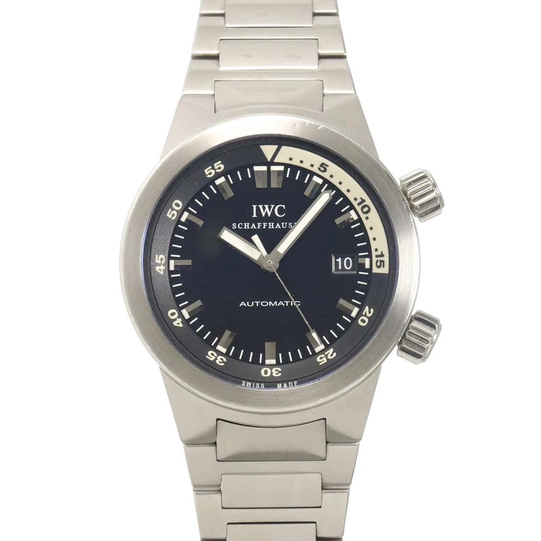 IWC AQUA TIMER BLACK DIAL AUTOMATIC WRIST WATCH: IWC Aqua Timer Black Dial Automatic Wrist Watch Brand: IWC Type/Style: Wristwatch Material: Stainless steel Color: Dial color Black Size: CaseSize Length 49mm(included lag) CaseSize Width 42mm(not
