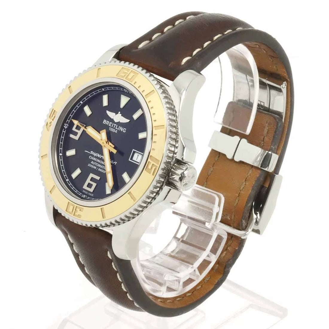 BREITLING SUPER OCEN 44 PG BLACK DIAL AUTOMATIC WATCH - 2