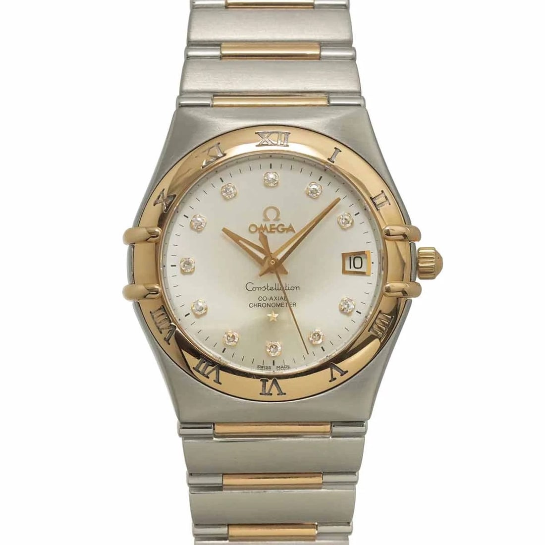 OMEGA CONSTELLATION AUTOMATIC DIAMOND PG WATCH: OMEGA Constellation Automatic Diamond PG Watch Brand: OMEGA Type/Style: Wristwatch Material: Stainless steel,Pink Gold Color: Dial color none Size: CaseSize Length 41mm(included lag) CaseSize Width
