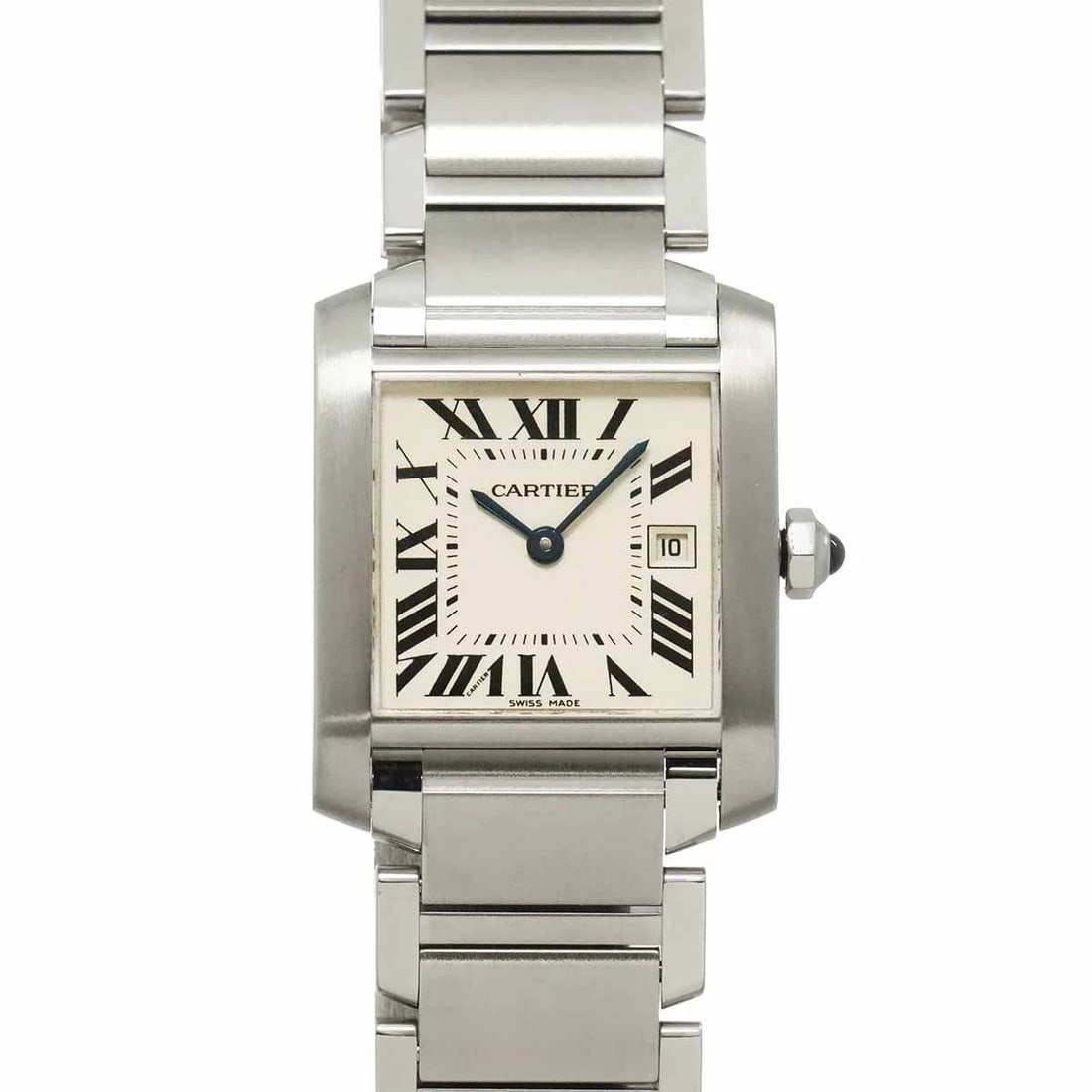 CARTIER TANK FRANCAISE MM QUARTZ CREAM DIAL WATCH: Cartier Tank Francaise MM Quartz cream Dial Watch Brand: Cartier Type/Style: Wristwatch Material: Stainless steel Color: Dial color cream Size: CaseSize Length 30mm(included lag) CaseSize Width