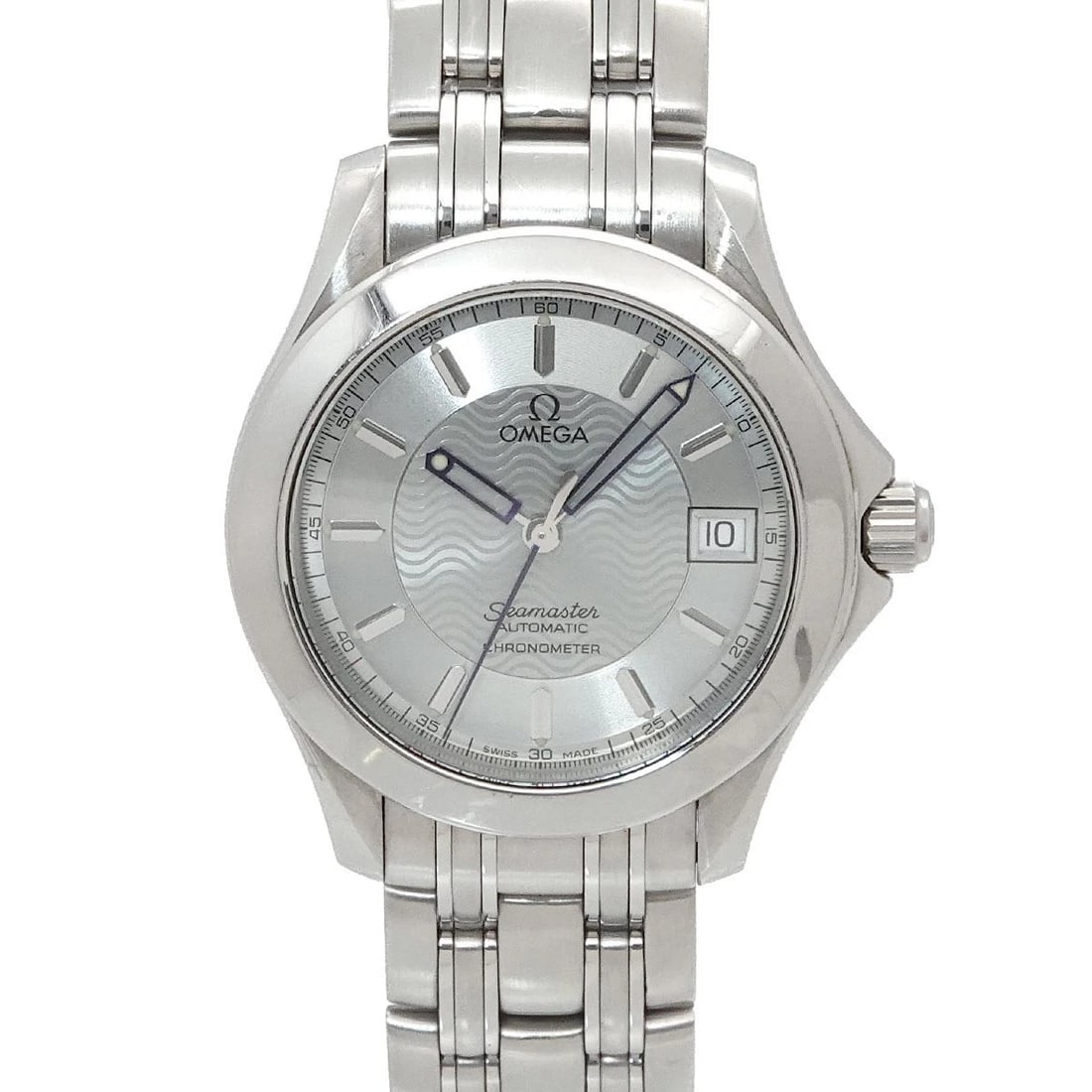 OMEGA SEAMASTER 31 DATE AUTOMATIC SILVER DIAL WATCH: OMEGA Seamaster 31 Date Automatic Silver Dial Watch Brand: OMEGA Type/Style: Wristwatch Material: Stainless steel Color: Dial color Silver Size: CaseSize Length 42mm(included lag) CaseSize Width 36mm(