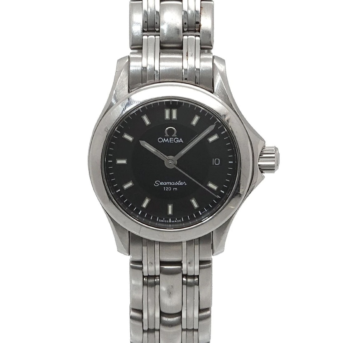 OMEGA SEAMASTER 52 DATE QUARTZ BLACK DIAL WRIST WATCH: OMEGA Seamaster 52 Date Quartz Black Dial Wrist Watch Brand: OMEGA Type/Style: Wristwatch Material: Stainless steel Color: Dial color CaseSize Length 49mm(included lag) CaseSize Width 41mm(not include