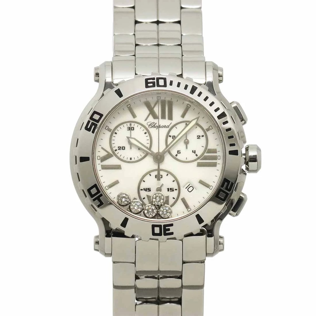 CHOPARD HAPPY SPORT QUARTZ DIAMOND WHITE DIAL WATCH (1 of 4)