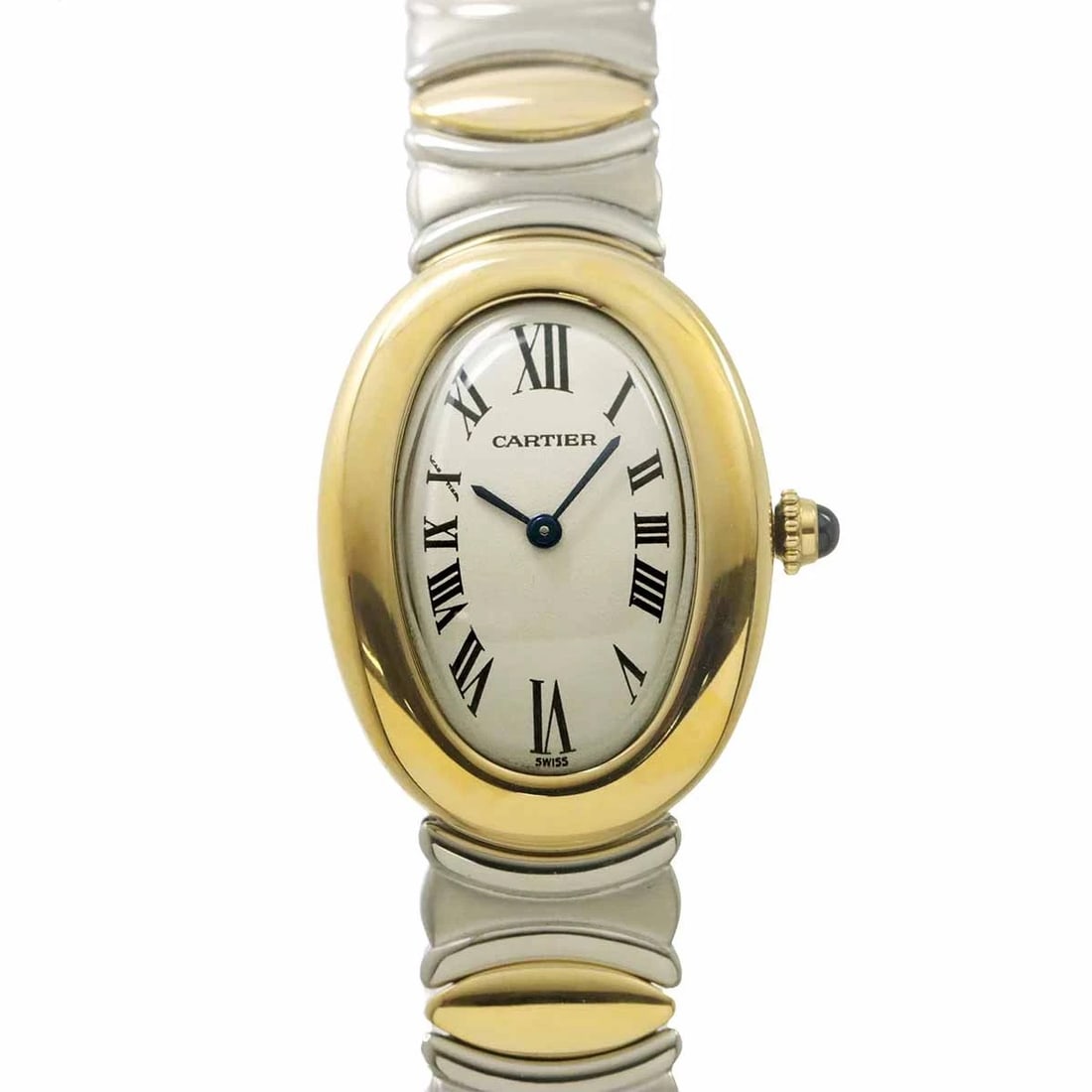 CARTIER BAIGNOIRE BELLE EPOQUE 750 YG QUARTZ CREAM DIAL WATCH: Cartier Baignoire belle Epoque 750 YG Quartz Cream Dial Watch Brand: Cartier Type/Style: Wristwatch Material: 750 Yellow Gold,Stainless steel Color: Dial color Cream Size: CaseSize Length 31mm