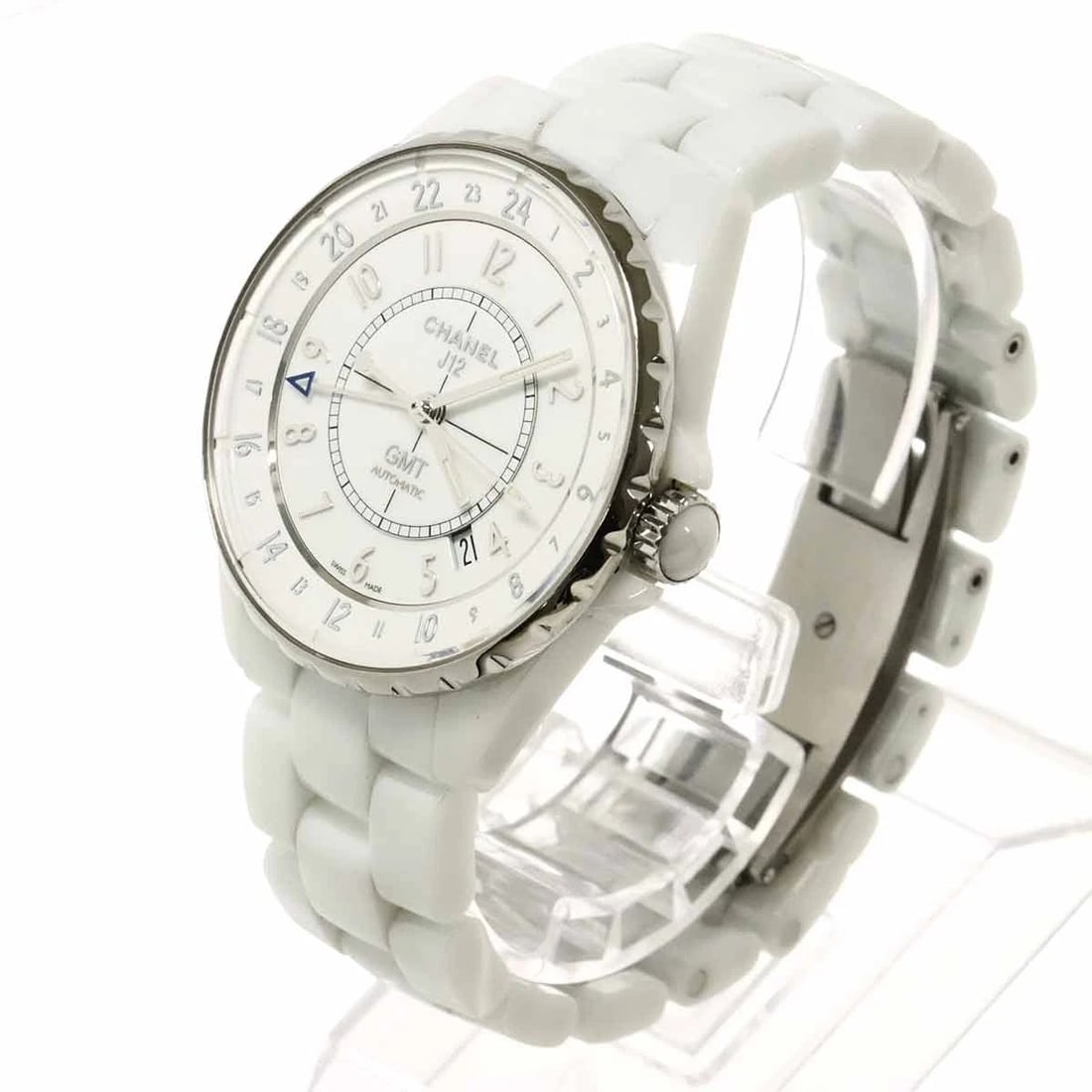 CHANEL J12 GMT DATE AUTOMATIC WHITE DIAL WATCH - 2