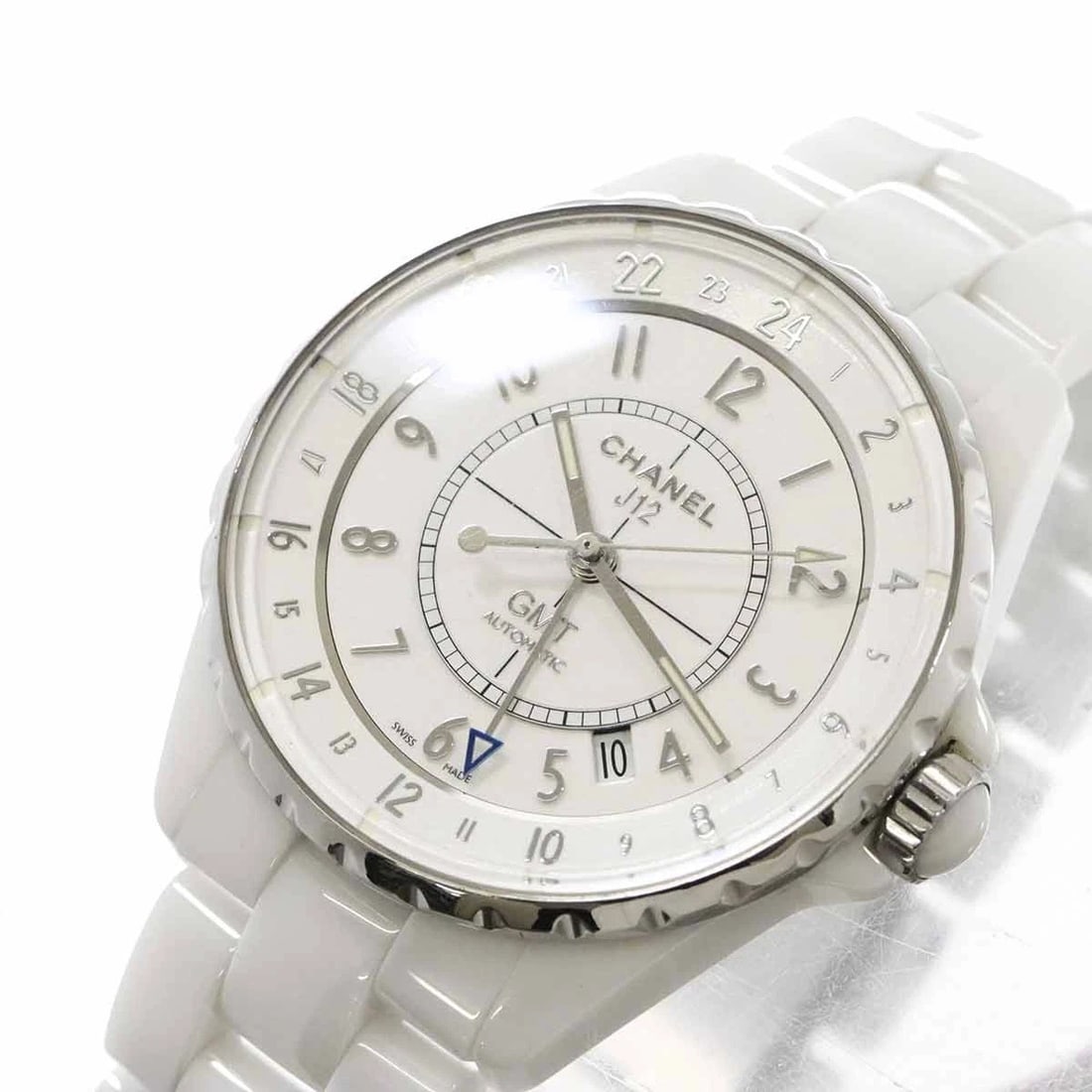 CHANEL J12 GMT DATE AUTOMATIC WHITE DIAL WATCH - 4