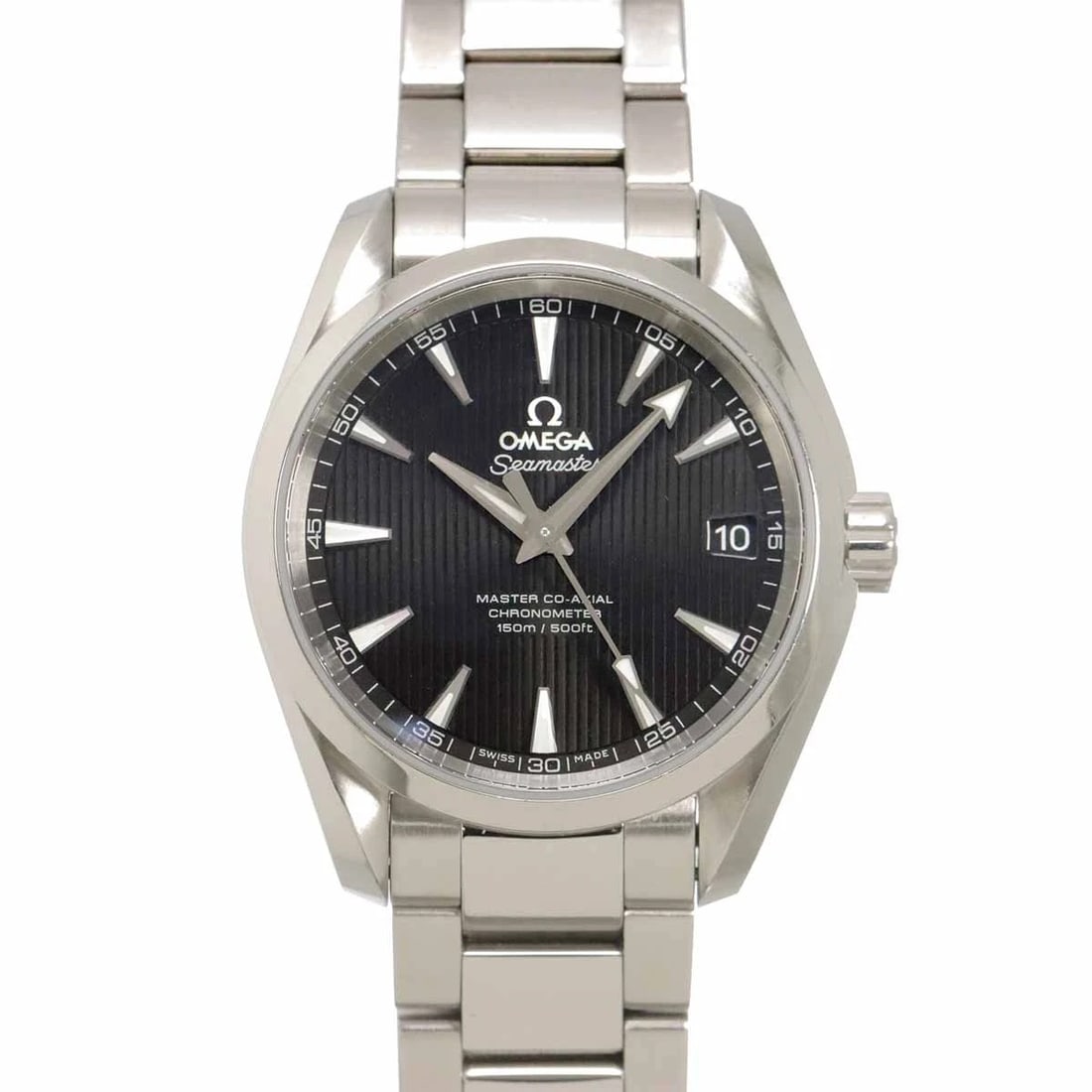 OMEGA SEAMASTER AQUA TERRA CO-AXIAL BLACK DIAL WATCH: OMEGA Seamaster Aqua Terra Co-Axial Black Dial Watch Brand: OMEGA Type/Style: Wristwatch Material: Stainless steel Color: Dial color black Size: CaseSize Length 45mm(included lag) CaseSize Width