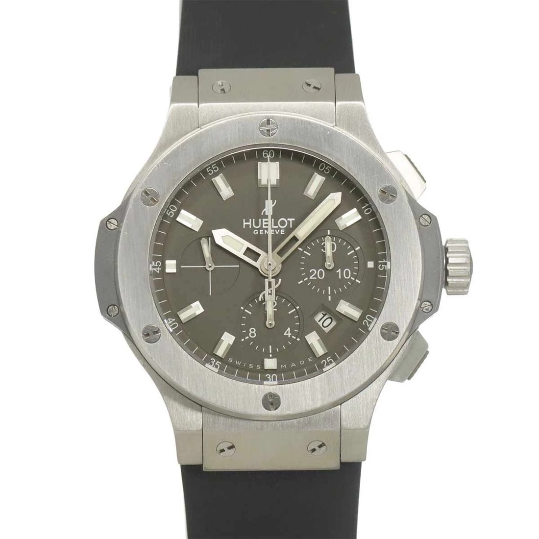 HUBLOT BIG BANG EARL GREY CHRONOGRAPH AUTOMATIC WATCH: HUBLOT Big bang Earl Grey Chronograph Automatic Watch Brand: HUBLOT Type/Style: Wristwatch Material: Stainless steel,Rubber Color: Dial color none Size: CaseSize Length 56mm(included lag) CaseSize