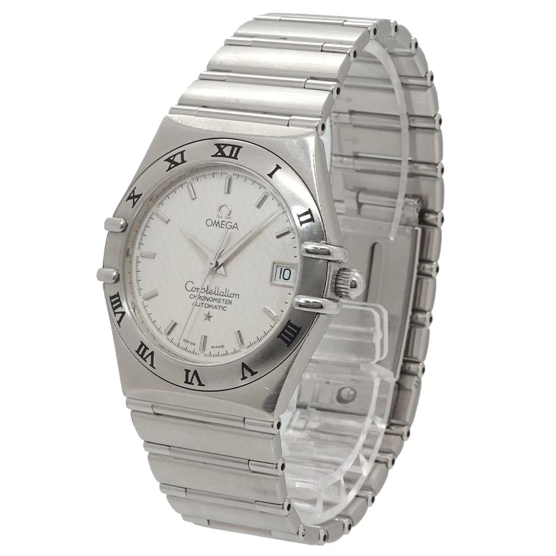 OMEGA CONSTELLATION AUTOMATIC DATE SLIVER DIAL WATCH - 2