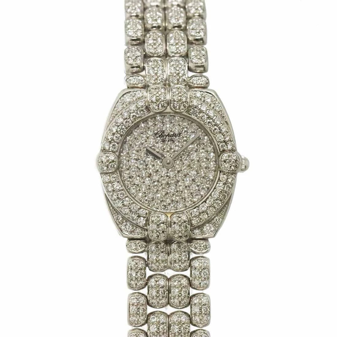 CHOPARD GSTAAD K18WG QUARTZ DIAMOND WATCH (1 of 3)