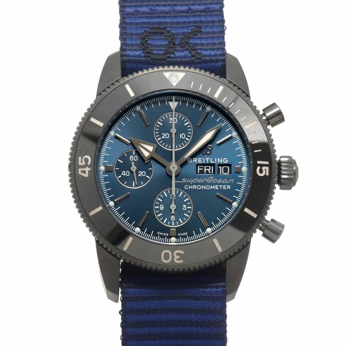 BREITLING SUPER OCEAN HERITAGE OUTERKNOWN AUTOMATIC BLUE DIAL WATCH: BREITLING Super Ocean Heritage Outerknown Automatic Blue Dial Watch Brand: BREITLING Type/Style: Wristwatch Material: Stainless steel/DLC coating,Nylon Color: Dial color Blue Size: CaseSize Length 54m