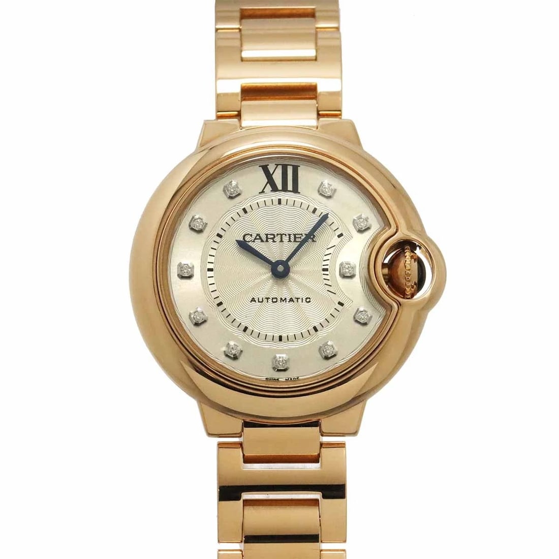 CARTIER BALLON BLEU AUTOMATIC DIAMOND K18PG WATCH (1 of 3)