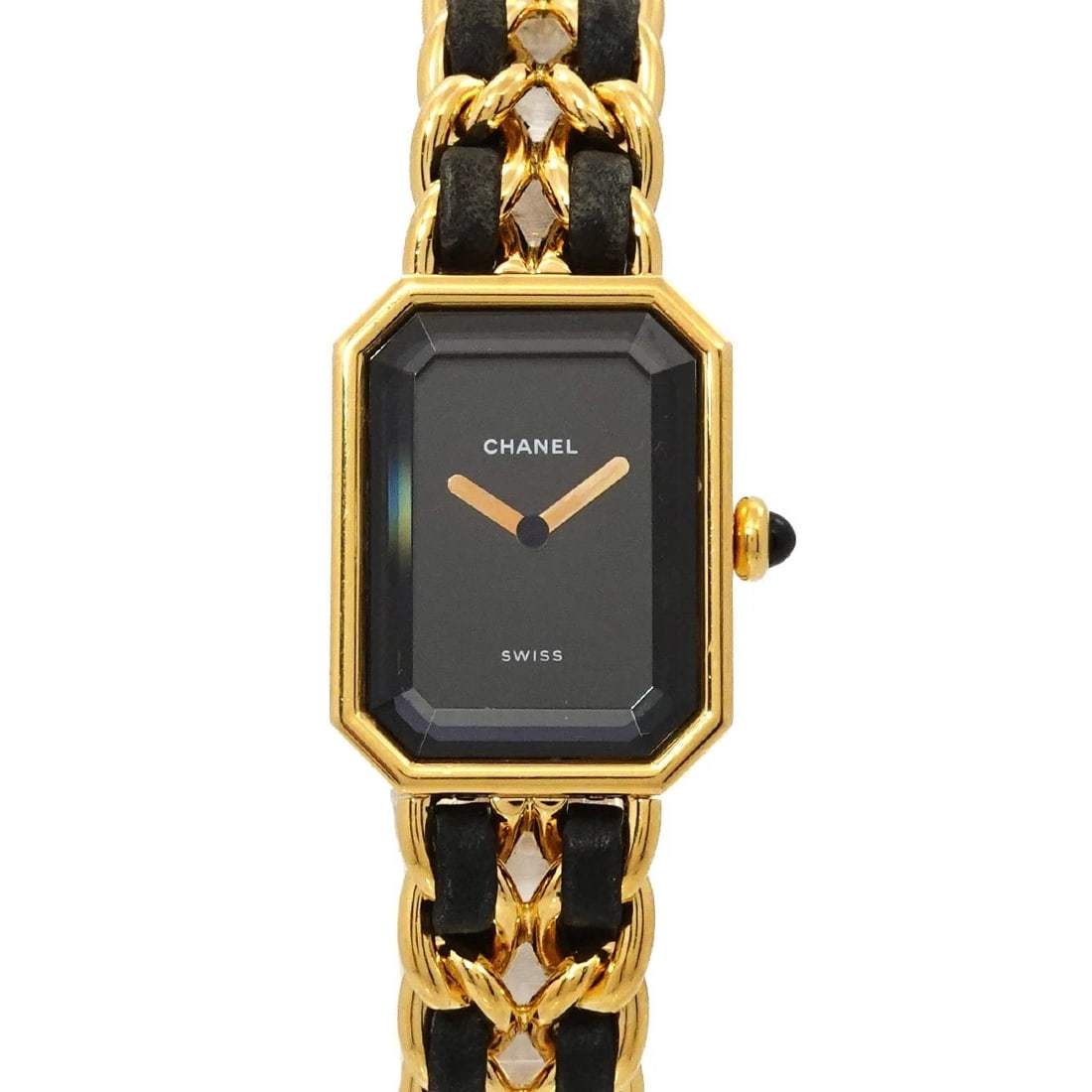 CHANEL PREMIERE QUARTZ BLACK DIAL WATCH: CHANEL Premiere Quartz Black Dial Watch Brand: CHANEL Type/Style: Wristwatch Material: Stainless steel/YGP,Leather Color: Dial color Black Size: CaseSize Length 26mm CaseSize Width 20mm(not included c