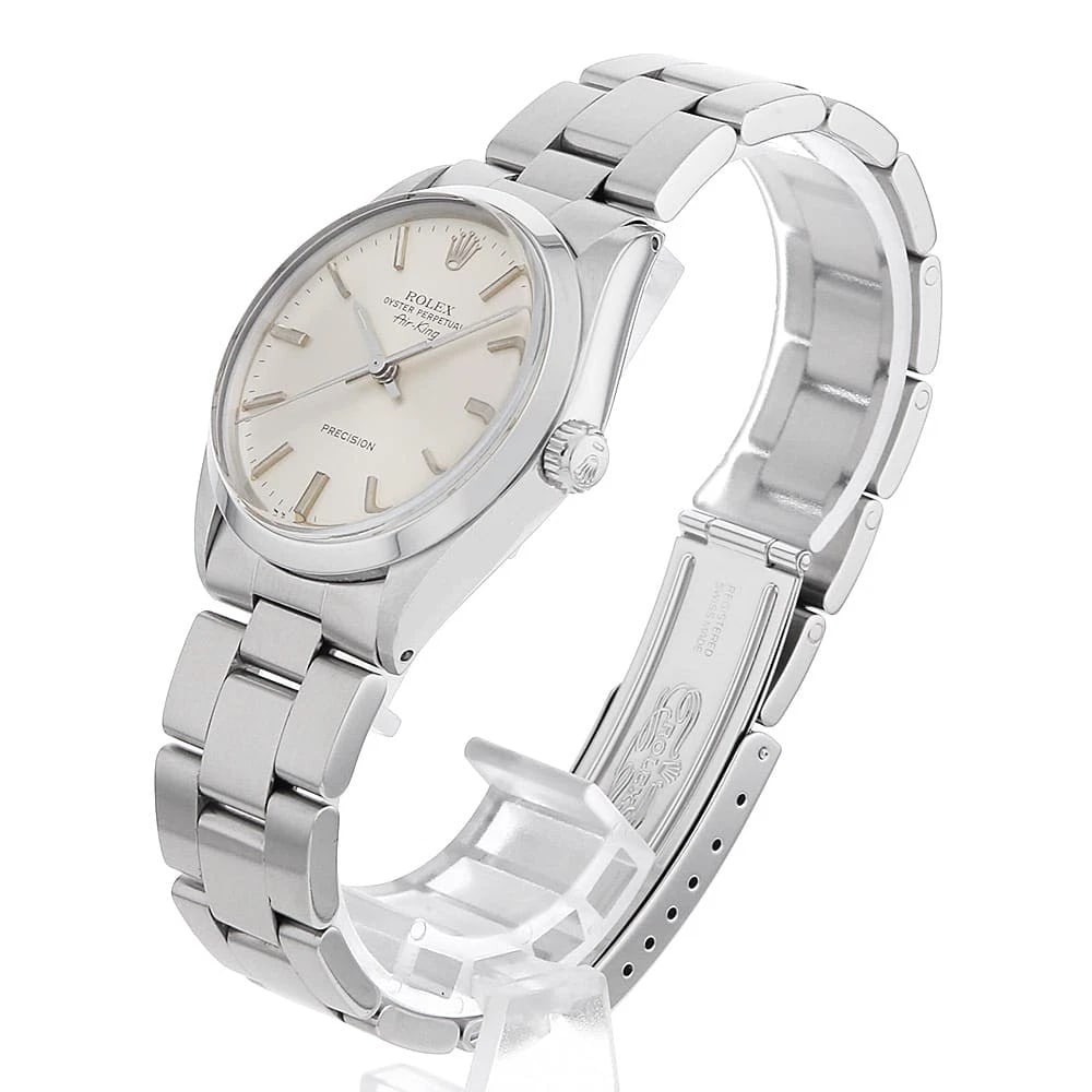 ROLEX AIR KING SILVER WATCH - 2