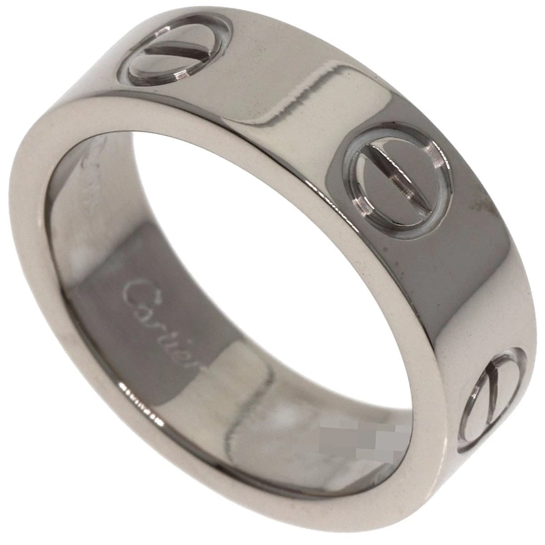 CARTIER LOVE RING K18 WHITE GOLD: CARTIER love Ring K18 White Gold Brand: CARTIER Type/Style: Ring Material: K18 White Gold, Color: Silver Size: 5(US) Accessories: None Accessories Notice: When purchasing pre-owned goods,