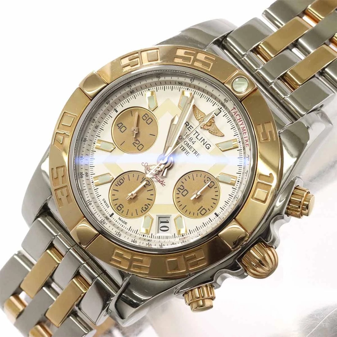 BREITLING CHRONOMAT PG DATE SILVER DIAL WATCH - 2