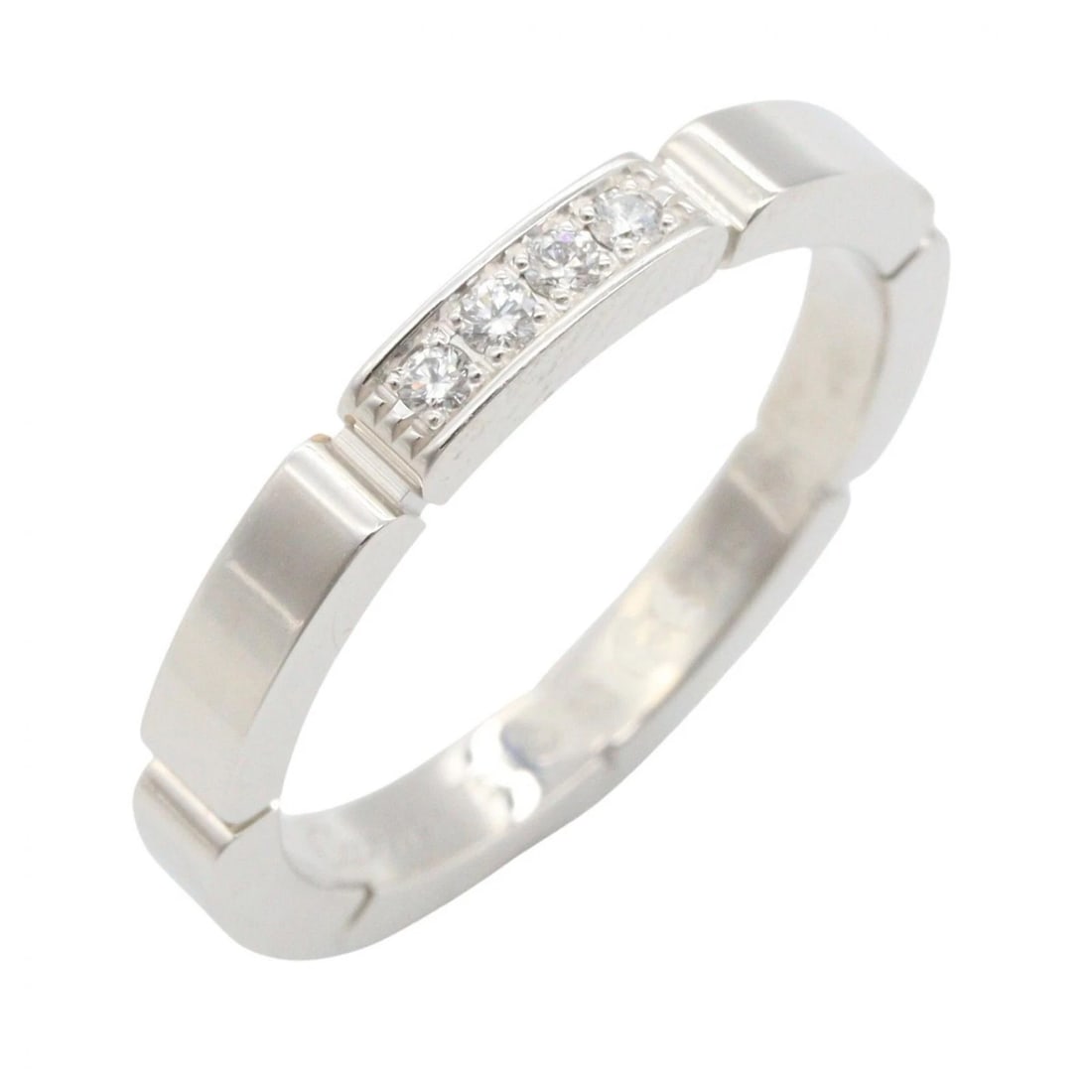 CARTIER MAILLON PANTHERE DIAMOND RING: CARTIER Maillon Panthere Diamond Ring Brand: CARTIER Type/Style: Ring Material: K18WG?White Gold? Color: Silver Size: US6.25 Accessories: None Accessories Notice: When purchasing pre-owned