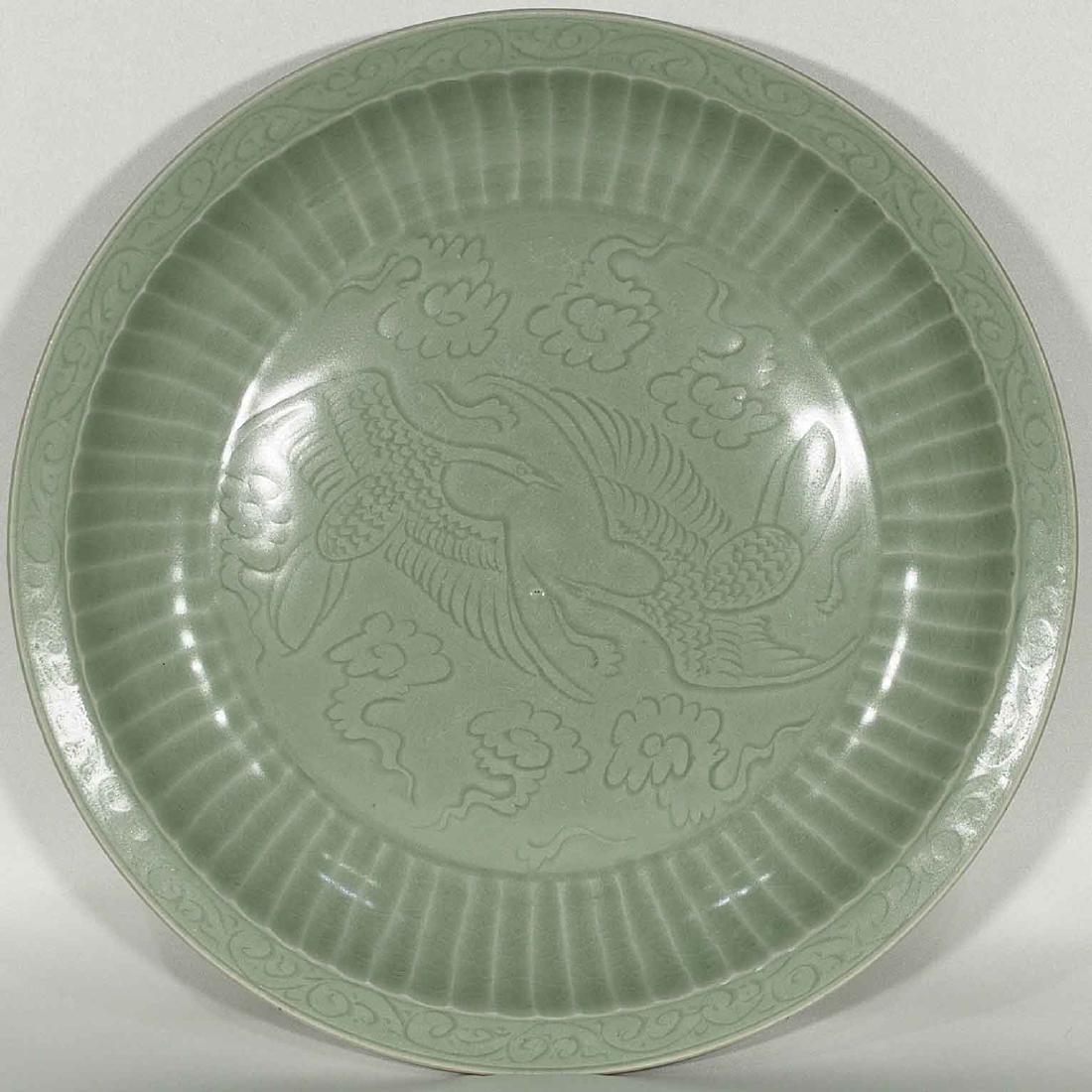 Longquan Fluted Charger, early Ming Dynasty (1 of 6)