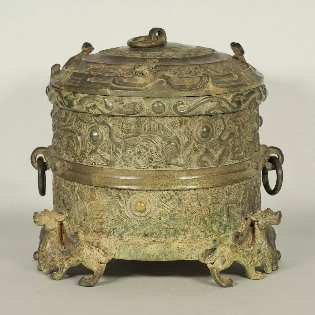 You' Bronze Tripod Vessel, Late Zhou-Early Han (1 of 14)