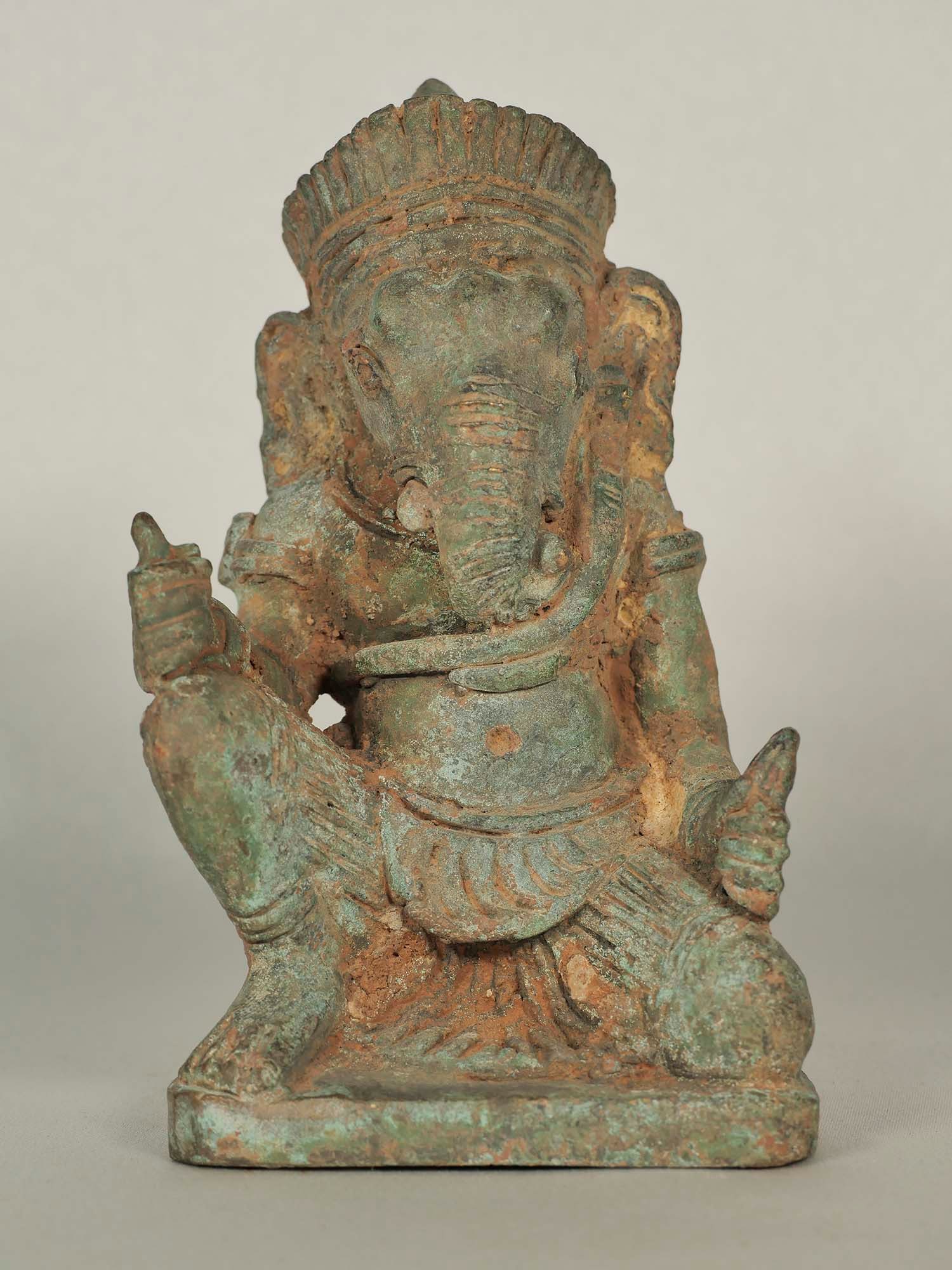 Antique Bronze Seated Ganesha Statue (1 of 11)