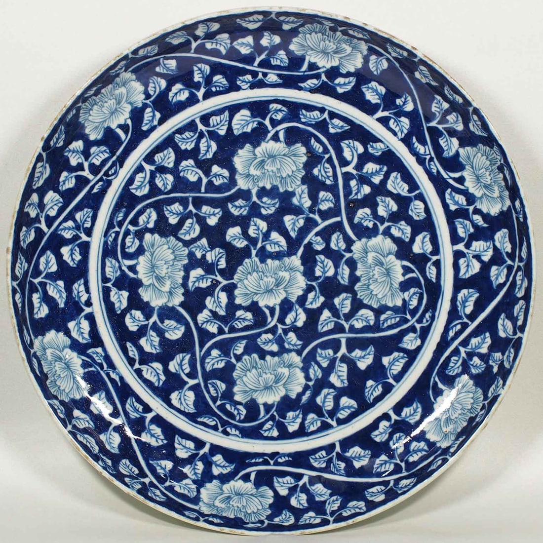 Large Plate with Peony Scroll, Qing (1 of 6)
