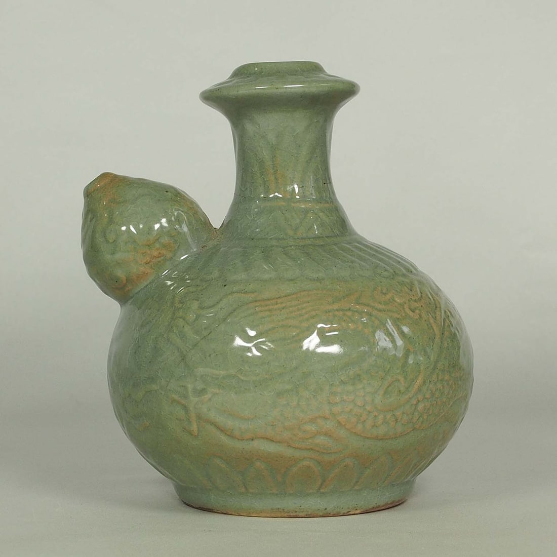 Kendi with Carved Dragon, Late Ming (1 of 7)