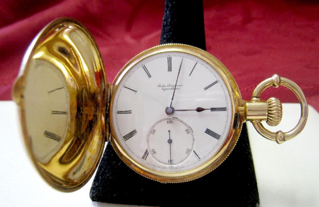RARE JULES JURGENSEN COPENHAGEN 18K GOLD POCKET WATCH