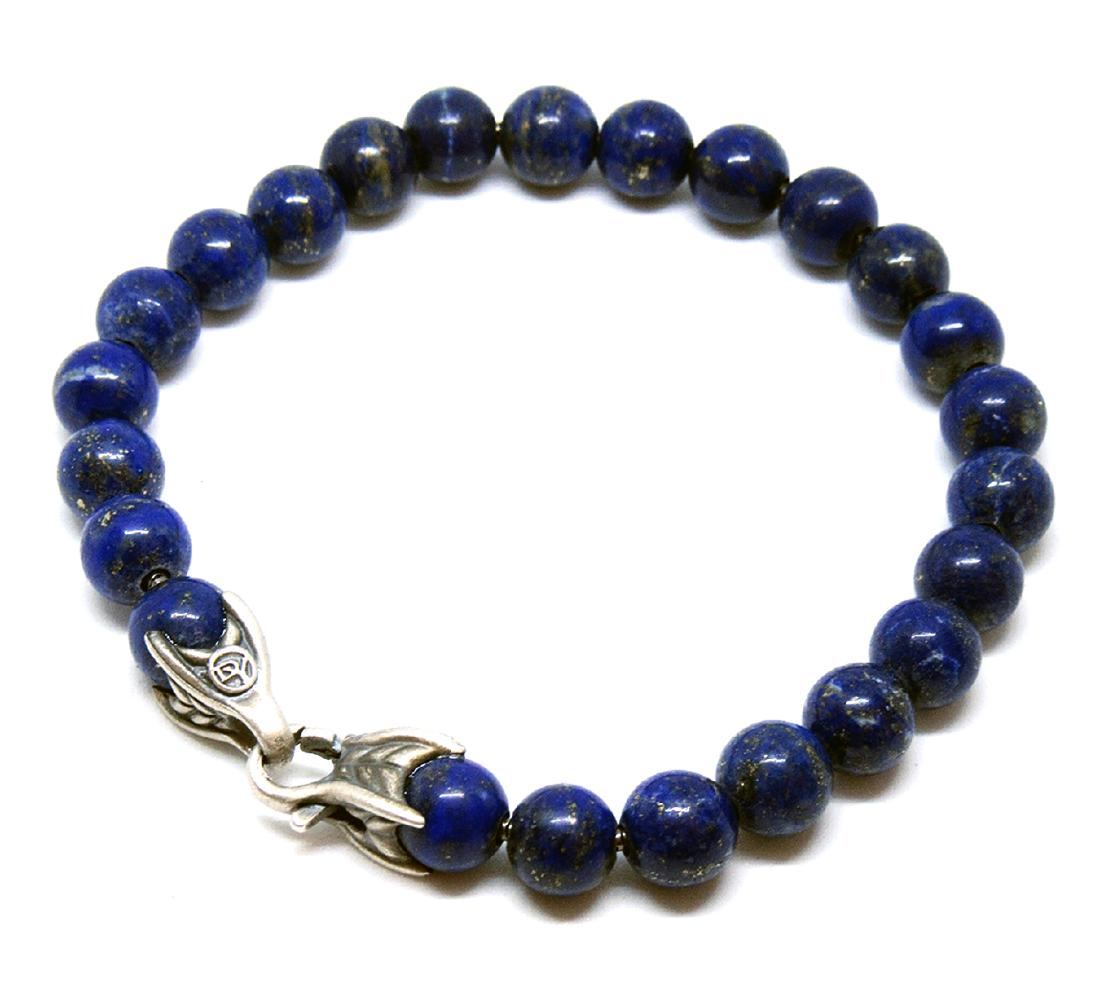 DAVID YURMAN Sterling Silver Spiritual Beads Bracelet: DAVID YURMAN Sterling Silver Spiritual Beads Bracelet with Lapis Lazuli, 8mm Brand: David Yurman Material: 925 Sterling Silver Stone: Lapis Lazuli beads 8mm. Size: 8.5” Condition: Like New Comes wit