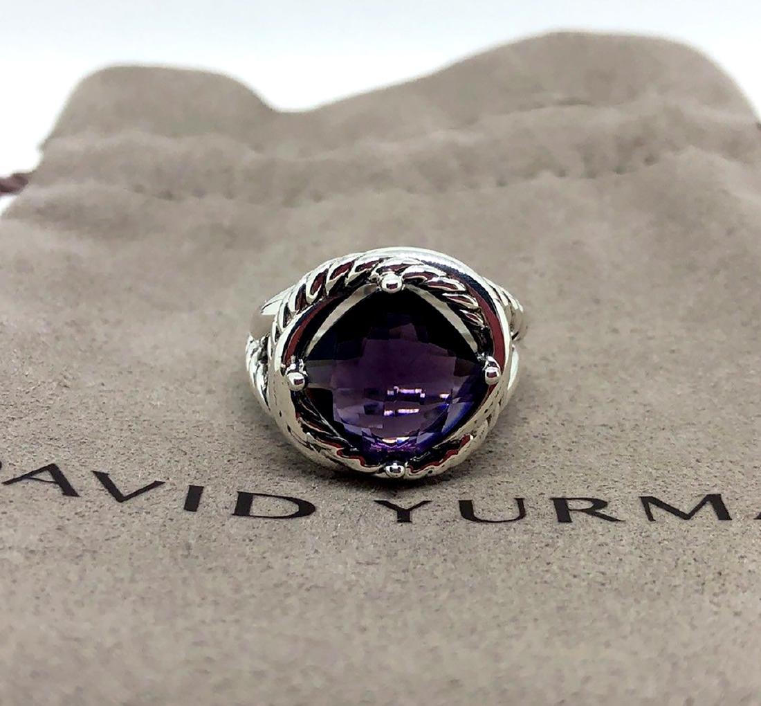 David Yurman Sterling Silver Infinity 11mm Amethyst: David Yurman Sterling Silver Infinity 11mm Amethyst Ring Sz6 Retail: $650 Metal: Sterling Silver Stone: Faceted Amethyst 11mm. Size: 6 Condition: Like new Comes with DY pouch