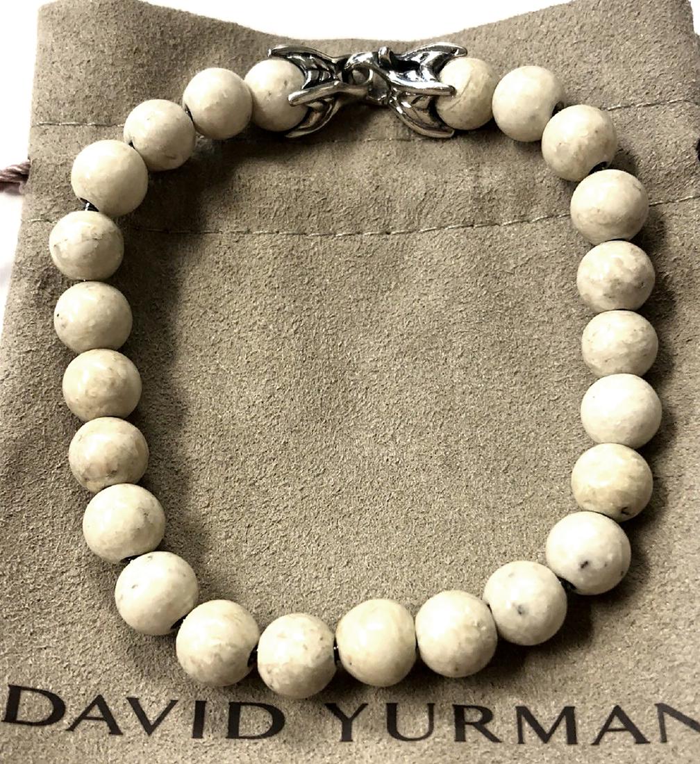 David Yurman Sterling Silver Spiritual River Stone: David Yurman Sterling Silver Spiritual River Stone Beaded Bracelet 9” Metal: Sterling Silver Stone: River Stone 8mm. Size: 9” Condition: Like new Comes with DY pouch