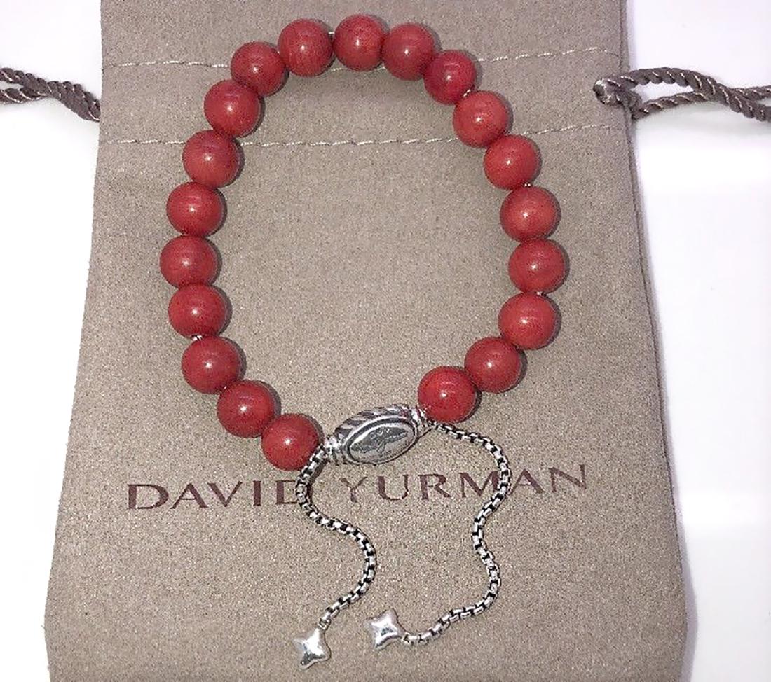 David Yurman Sterling Silver Spiritual Carnelian 8mm: David Yurman Sterling Silver Spiritual Carnelian 8mm Beads Bracelet Metal: Sterling Silver Stone: Carnelian (8mm.) Size: Adjustable Condition: Like new Comes with DY pouch