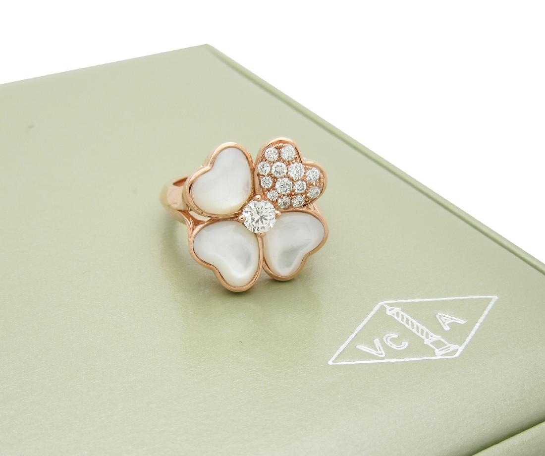 Van Cleef & Arpels Cosmos Ring Pink Gold: Van Cleef & Arpels Cosmos ring, medium model Pink gold, Diamond, Mother-of-pearl Retail price: $11,600.00 (Excl. sales taxes) Cosmos medium model ring, pink gold, mother-of-pearl, round diamonds, one