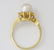 14k Yellow Gold Top Quality Akoya Pearl Ring - 3