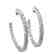 14k 5.50 TCW Inside Out Diamond Round Hoop Earrings
