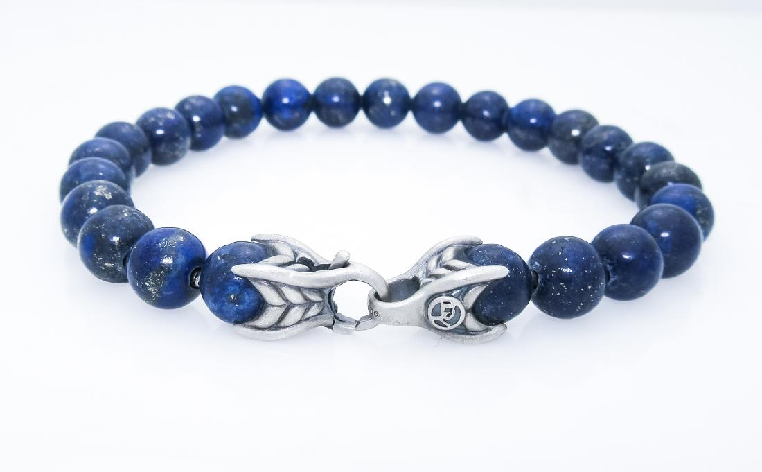 DAVID YURMAN Sterling Spiritual 8mm Beads Bracelet: DAVID YURMAN Sterling Silver Spiritual Beads Bracelet with Lapis Lazuli, 8mm Brand: David Yurman Material: 925 Sterling Silver Stone: Lapis Lazuli beads 8mm. Size: 8.5” Condition: Like New Comes wit