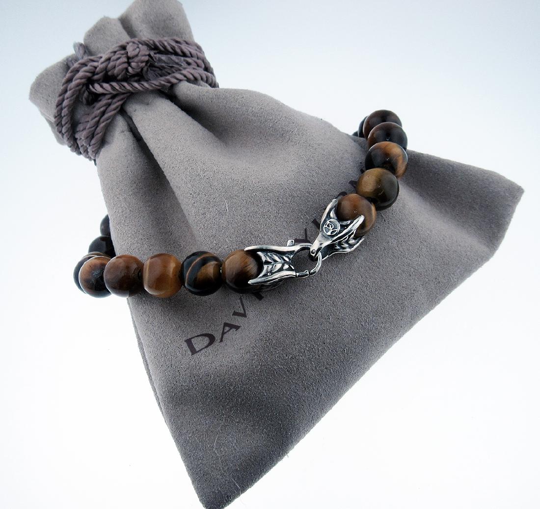 DAVID YURMAN Sterling Silver Spiritual Beads Tiger's: DAVID YURMAN Sterling Silver Spiritual Beads Bracelet with Tiger's Eye, 8mm Brand: David Yurman Material: 925 Sterling Silver Stone: Tiger's Eye beads 8mm. Size: 8.5” Condition: Like New Comes with 
